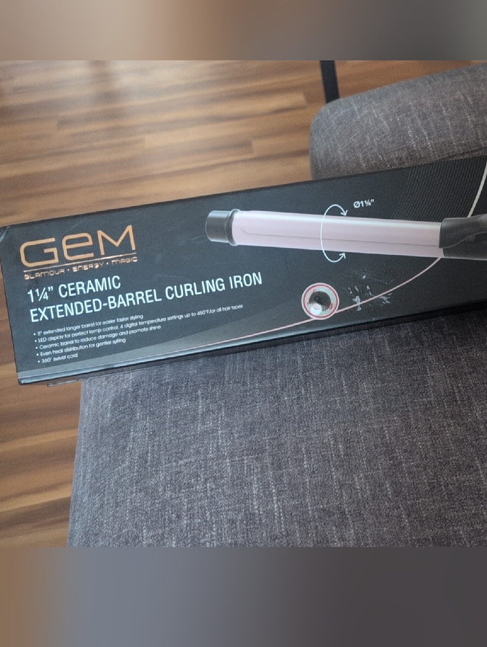 1¼" Ceramic Extended-Barrel Curling Iron - Pink